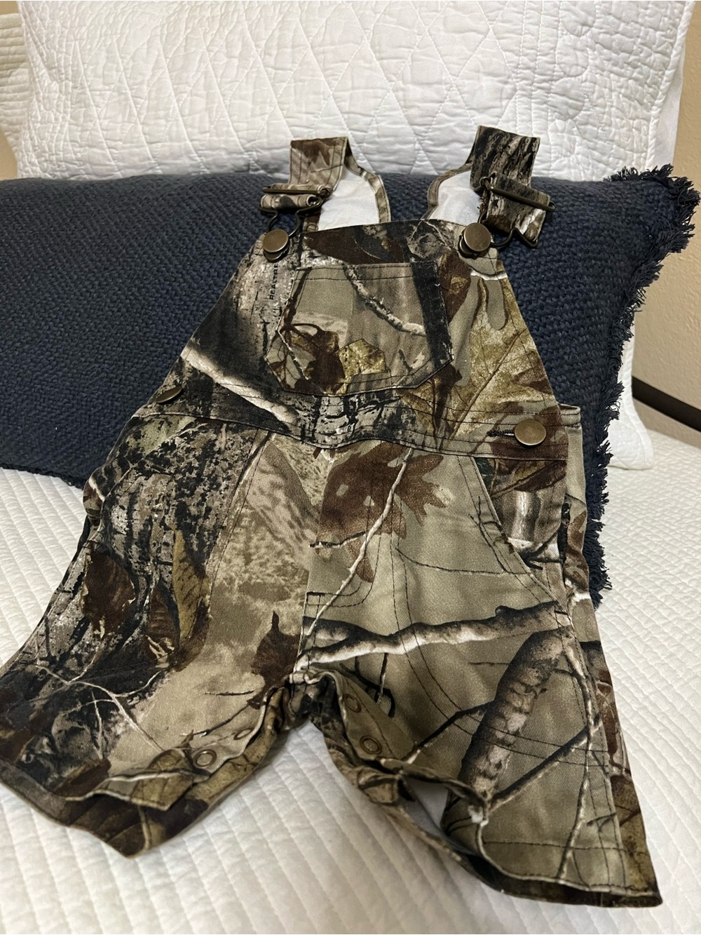 Bass Pro Shops Brown and Green Camo Infant Overalls